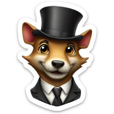 sahark with tophat sticker