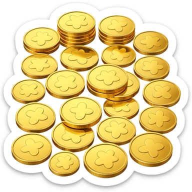 coins gold sticker