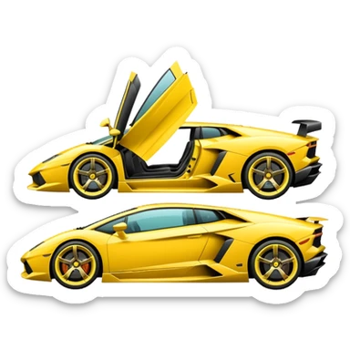 Make me a copy and pater lamogini omoji from a side veiw sticker