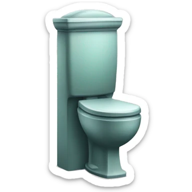 public toilet and winning sticker