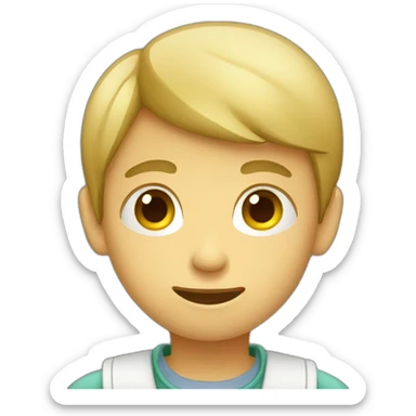 boy playing smartphone sticker