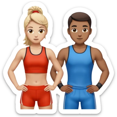 FEMALE MALE ATHLETE sticker