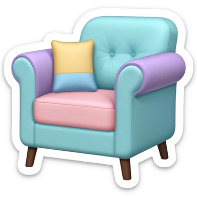 Pastel furniture sticker