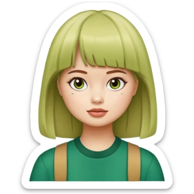 Debby Ryan (straight bangs) in Big City Greens sticker