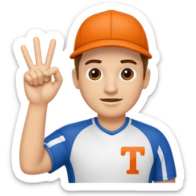 sports coach making "t" sign sticker