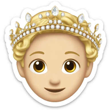 royal dainty jeweled british diamond gold tiara only no background sticker