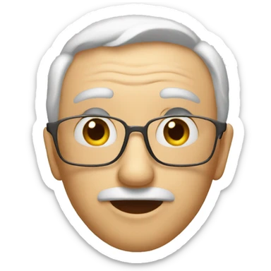 a old mister do a heart with his hands sticker