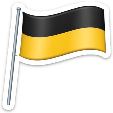 Faz uma bandeira com preto em cima e em baixo coloca amarelo sticker