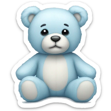 pastel blue teddy bear sticker