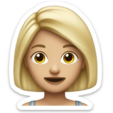 Dirty blonde female animal obsessed girl  sticker