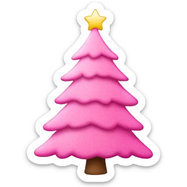 pink christmas tree  sticker