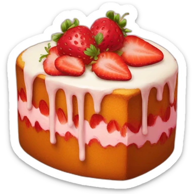 strawberry poundcake sticker