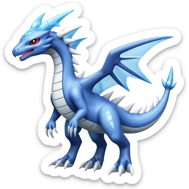 Amaura-Salamence-Dialga-Fakémon-hybrid-creature (full body)  sticker