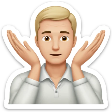 Man grabbing his neck with both hands sticker