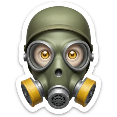 Zombie in gas masks sticker