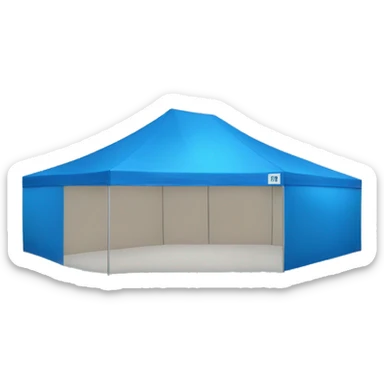 single blue retail tent sticker
