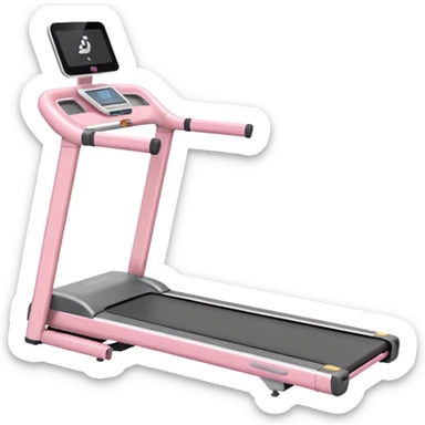 Create a pastel pink treadmill  sticker