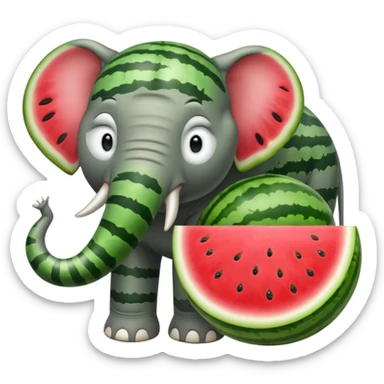 Watermelon 67 elephant sticker