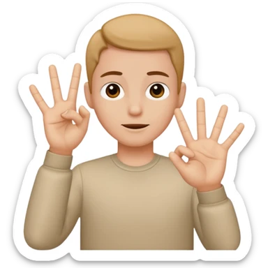 Hopefully in hand sign language  sticker