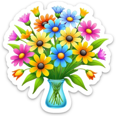 thrown bouquet sticker