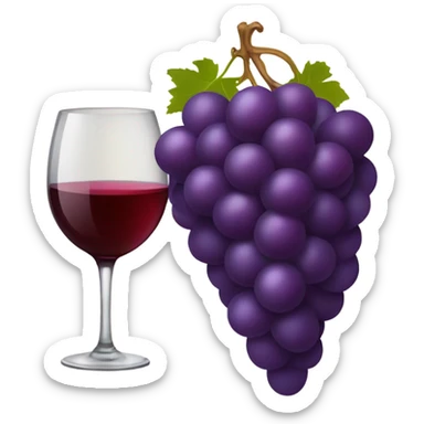 Grape with wine sticker