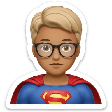 Glasses-Wearing super Heroe sticker