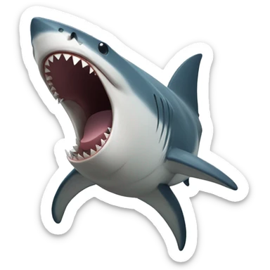 shark laughing  sticker