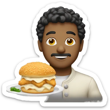 Alfredo with crispy chicken sticker