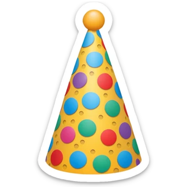 birthday hat with polka dots sticker