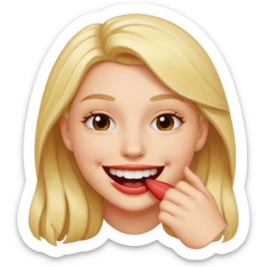 smiley qui se mord la levre  inferieur de maniere sexy sticker