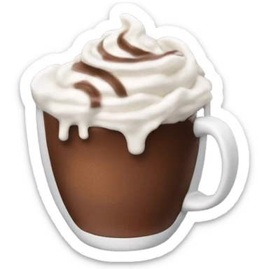 A hot chocolate with whipped cream  sticker