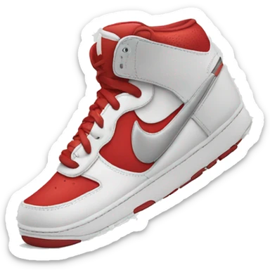 Shoe with nike logo on it sticker