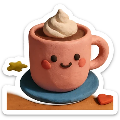 a pink mocha, cute and inviting sticker