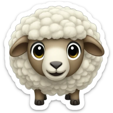Wooly sheep saying Alpha sticker