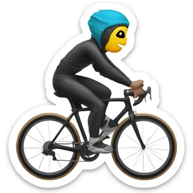 cycliste avec une cagoule tête de mort sticker