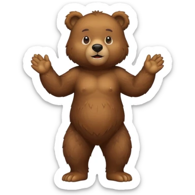 Un oso parado en 2 patas sticker