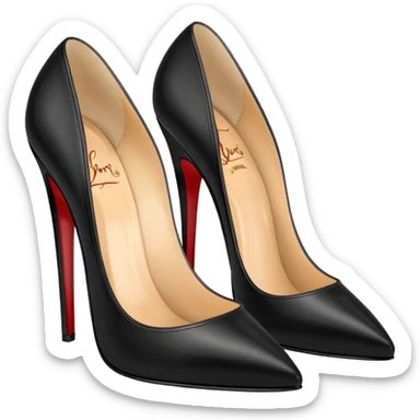 louboutin heels black sticker
