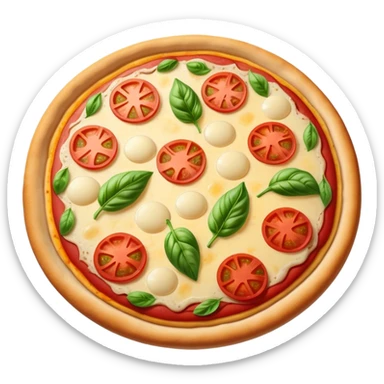 classic Italian pizza with basil and tomato sticker