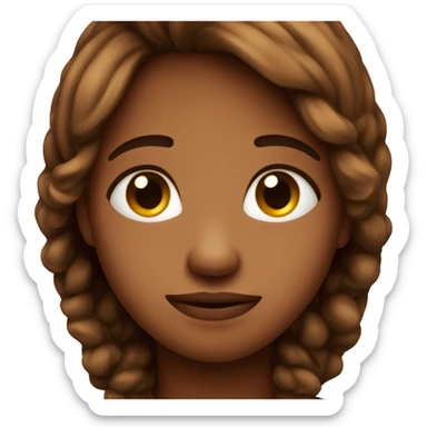 Cute brown emoji  sticker