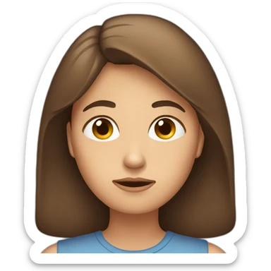 concerned-women-with-brown-hair sticker