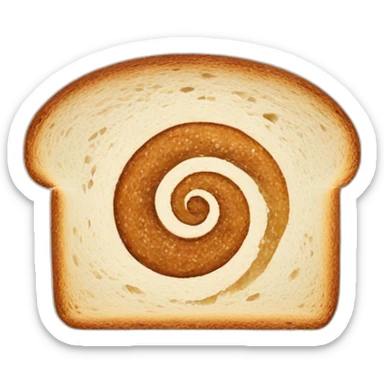 brown rye swirl in the middle of bread slice sticker