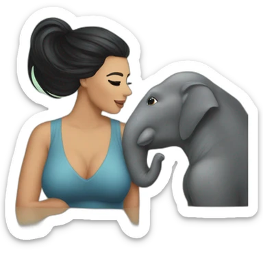 Dauphin avec Kim kardashian sticker