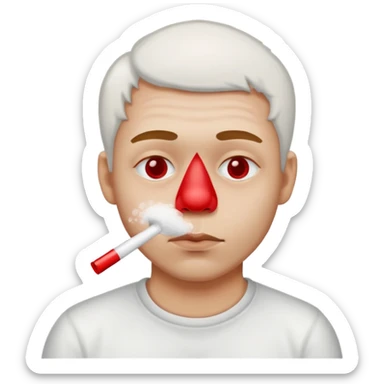 Guy snorting cocaine emoji sticker
