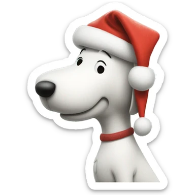 christmas snoopy sticker