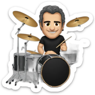 Tico torres playing drums sticker