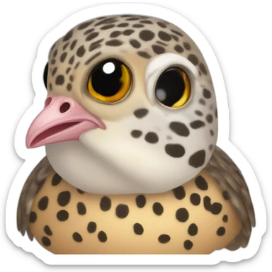 Flustered button quail sticker