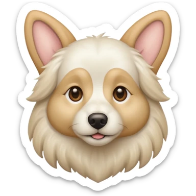 Cachorro espiguinha branco e champagnhe sticker