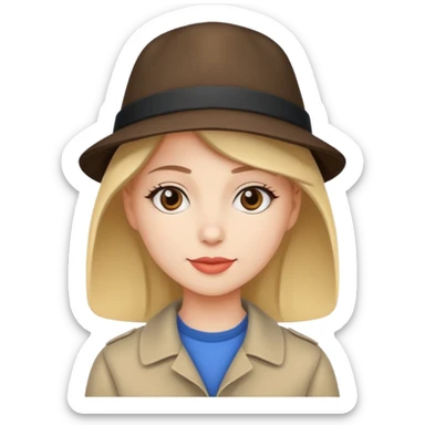 Flat design style Sophie hat sticker