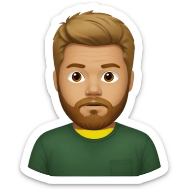 Ryan Dunn with dark green shirt  sticker