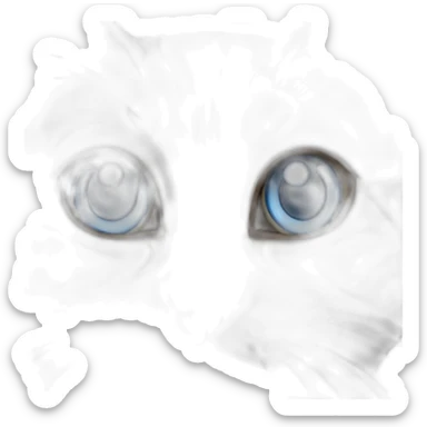 blue eyes White-grey tabby Thai cat sticker